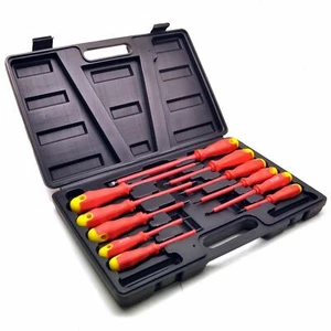 Cacciavite elettrico isolato elettricisti impugnatura morbida set 11 pz con custodia SIL0 - Foto 1 di 2