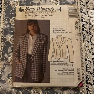 Misses Blazer Nancy Zieman Busy Damen für McCall's Muster 4085 Größe 16 UNGESCHNITTEN - Bild 1 von 5