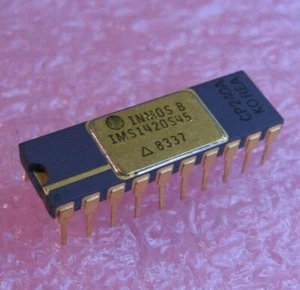 IMS1420S45 InMOS RAM Gold Ceramic 1420S45 - Vintage Used Pull Qty 1 - Bild 1 von 2