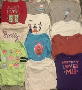 Lot of 11 Girls Long Sleeve Shirts Size 5 Assorted Brands - Picture 1 of 24