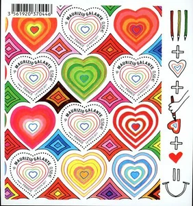 France Stamp Sc#3926a - 2011 - S/Sheet - Hearts - Bild 1 von 1