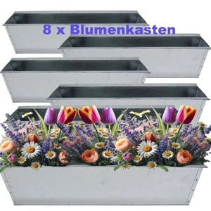 Juego de 8 palets de zinc macetero europalets macetero metal 38 cm - Imagen 1 de 9
