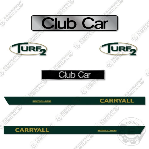 Fits ClubCar Carryall Turf2 Decal Kit Golf Cart Utility Vehicle Decals - Image 1 of 1