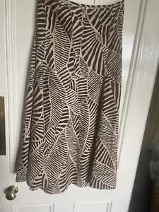Evie Collection Zebra Print Flattering Flared Skirt. size 10 Light/Dark Brown - Picture 1 of 5