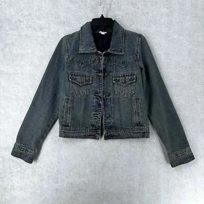 Chaqueta Vaquera Ivy Jane PEQUEÑA Mujer Azul Jean Tachonado Bordado Cruz Foto 1 de 4