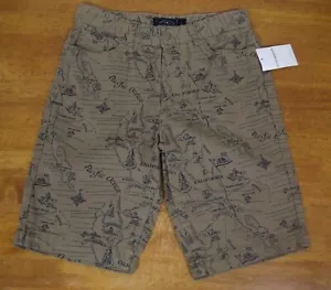 NEW Lucky Brand Boys Sz 10 Beige Map Pattern Bermuda Shorts Org.$42.50 - Picture 1 of 4