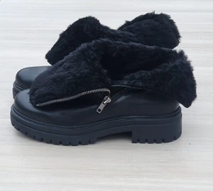 Avellini Damen Made In SPAIN Schwarz Leder Combat Convertible Stiefeletten 9/40 - Bild 1 von 4