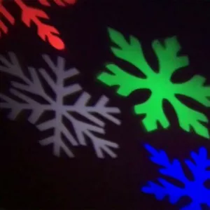 LED Snowflake Gobo Projector 12watt RGBW LED, IP65, 10m Projection Distance - Picture 1 of 2
