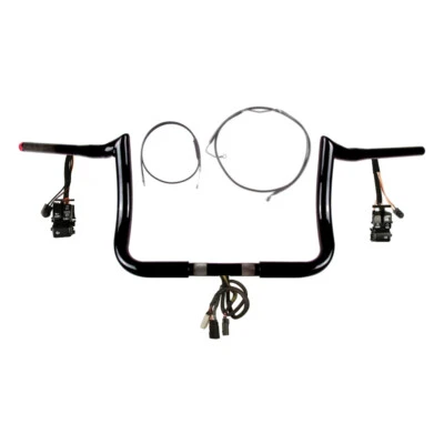 1 1/4" Negro 10" PrimeApe Precableado Kit 2008-2013 Harley Electra Glide ABSCruise Foto 1 de 2