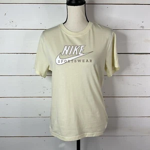 Neu Nike Cotton Heritage TShirt Kurzarm Desert Dust Gelb Damen Large - Bild 1 von 6