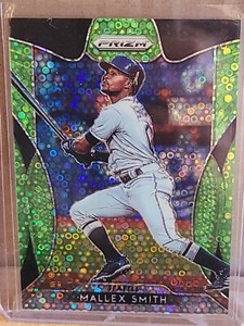 2019 Mallex Smith /199 Lime Green Donut Circles Refractor Panini Prizm 