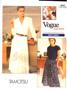 Vogue Career 2035 ~TAMOTSU ~Misses Shirt, Top & Skirt ~ Loose-fitting ~ SZ 14-18 - Picture 1 of 4
