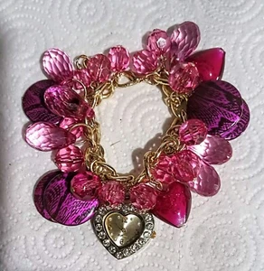 RELOJ PULSERA AUDAZ Y HERMOSO TONO DORADO/PÚRPURA Y ROSA - NUEVO - BATERÍA NUEVA - Imagen 1 de 1