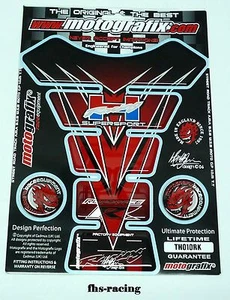 TH010RK , MOTOGRAFIX - Tankpad , Tankprotektor , HONDA , Racing , Top Qualität - Picture 1 of 1