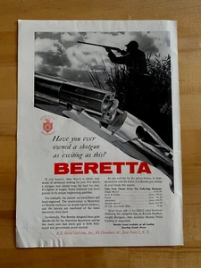 1961 Original Print Ad Beretta Shotguns Single Over-Under Pump Auto Double Barre - Picture 1 of 1