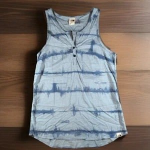 Camiseta sin mangas THE NORTH FACE para mujer pequeña azul tie dye algodón orgánico ligera usada en excelente estado - Imagen 1 de 8