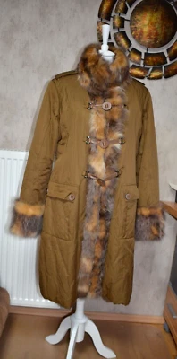 Milestone Mantel mit Fuchs Pelzbesatz Gr. 44 - Bild 1 von 3