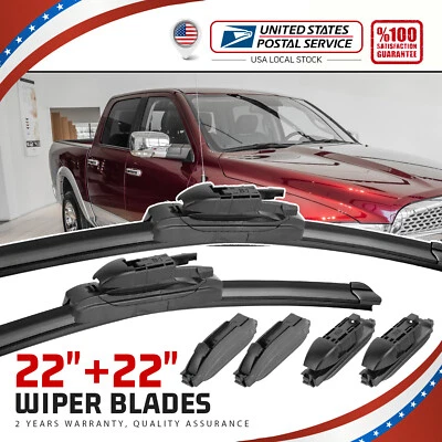 22"&22" Windshield Wiper Blades Fit For Chevrolet Silverado 2500 HD Classic 2007 - Imagem 1 de 4