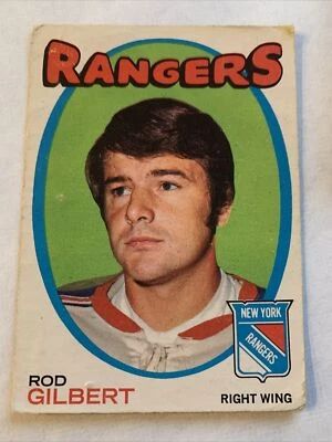 1971-72 O-Pee-Chee Hockey Card #123 Rod Gilbert New York Rangers G/Vg Free Ship! - Image 1 of 2