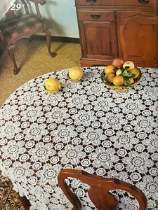 Crochet Fantasy Pattern Magazine Baby ED XL Oval Tablecloth 118"x102" Doilies ++ - Picture 1 of 24