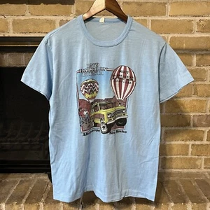 Camiseta Vintage Años 70 Balloon Fiesta Hot Air Globo Azul 1979 Talla Mediana - Imagen 1 de 4
