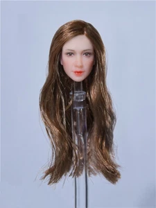 1/12 Girl Brown Hair Head Sculpt For 6" TBLeague T01 T03 Female Figure Body Toy - Picture 1 of 2