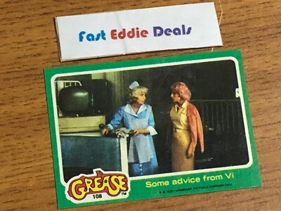 TOPPS 1978 THE GREASE THE MOVIE BUBBLEGUM CARD 108 FRENCHY AND VI THE WAITRESS - Image 1 of 2