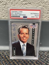 ART MCNALLY autograph signed AUTO 1991 Pro Set RC ROOKIE card PSA DNA HOF