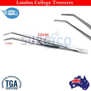 Dental Self Locking Tweezer London College Surgical Cotton Dressing Thumb Forcep - Bild 1 von 4