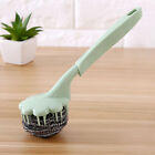 Stainless Steel Scourer Dish Bowl Clean With Handle Cleaning Ball Brush Supplies