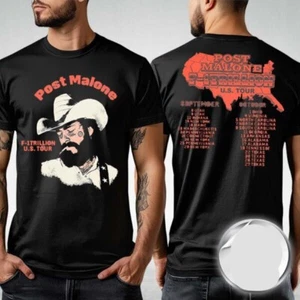 Post Malone F-1 Trillion Tour 2025 Outlaw Tour Two Sides Unisex T-Shirt All Size - Picture 1 of 5