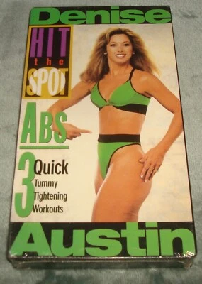 SEALED DENISE AUSTIN HIT THE SPOT ABS VHS CASSETTE TAPE FITNESS EXERCISE WORKOUT - Image 1 of 4