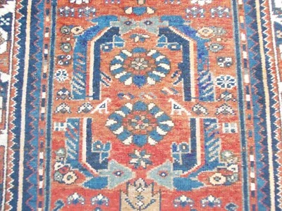 Antike Perserteppich wohl Farahan " Mahi Muster " Sammlerstück 170 X 105 cm - Bild 1 von 4