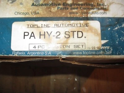 Kit de 3 pistões e anéis compatível com 94-99 Hyundai Accent Scoupe 1.5L L4 SOHC 12V - Imagem 1 de 4