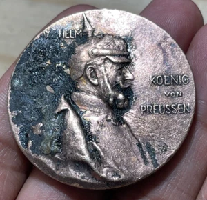 1897 German Medal Coin Cleaned Environment Damaged - Picture 1 of 6