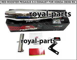 "RED ROOSTER PEGASUS S.S EXHAUST" FIT FOR HONDA CB350 RS - Picture 1 of 19