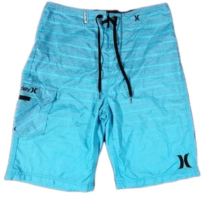 Hurley Buckle Exclusive Herren Boardshorts ungefüttert blau weiß gestreift Gr. 29 - Bild 1 von 4