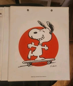 SNOOPY & Woodstock 3-Ring Tri-Fold Binder Vinyl PEANUTS Collectible and RARE - Picture 1 of 9