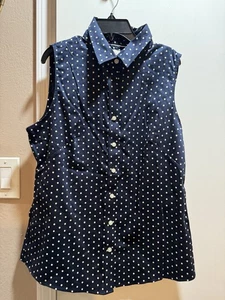 NWT Banana Republic Women's Non-Iron Fitted  Sleeveless Shirt Size 14 - Picture 1 of 9