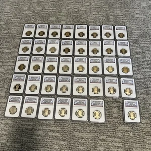 2007-2016 Presidential Dollar NGC PF69-PF70 Complete Set 39 Coins with Holders - Picture 1 of 8
