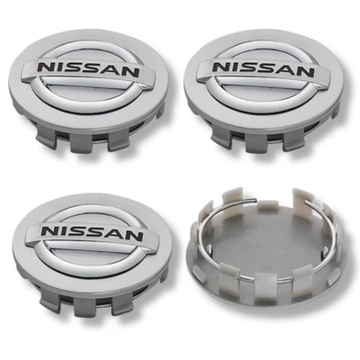 Alloy Wheel Centre Cap Hub x4 54mm Silver For Nissan Sentra Patrol Leaf Tiida - Image 1 of 4