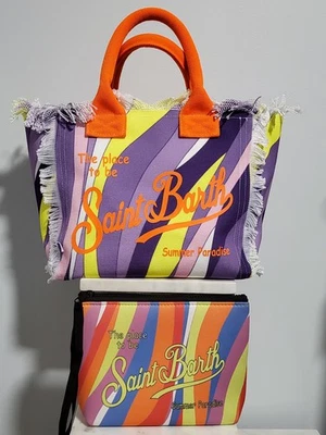 Bolso de Mano y Muñequera MC2 Saint Barth Multicolor Púrpura Naranja Foto 1 de 4