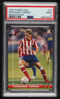 2003-04 Panini Megafichas La Liga Fernando Torres #27 PSA 9 MINT - Image 1 of 2