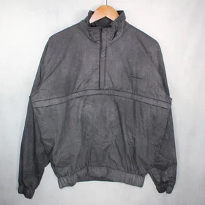 Thomas Burberry Overhead Jacket Mens L 1/2 Zip Concealed Pouch Grey Weathered - Picture 1 of 15