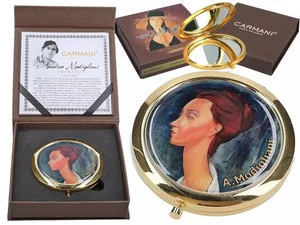Elegant Amedeo Modigliani Compact Mirror - 7cm Art Lover's Gift in Luxury Box - Picture 1 of 1