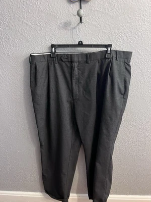 Lauren Ralph Lauren Pleated Mens 44x30 Wool Pants Charcoal Gray - Image 1 of 4