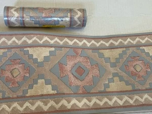 4 Rolls Vintage 80s 90s Southwestern Wallpaper Border 20 Yards Total - Picture 1 of 5