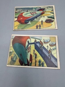 Lot 2 1951 Bowman Jets Rockets Spacemen #3 & #4 To The Launchpad & Final Check - Bild 1 von 2