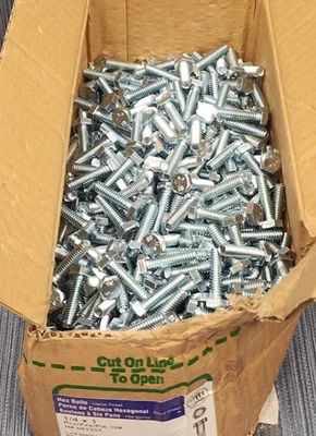 10 lbs x The Hillman Group 1/4-in X 1-in Zinc-plated Standard (sae) Hex Bolts - Image 1 of 2