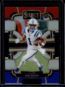 2023 Panini Select - Concourse Josh Downs #44 Red & Blue Prizm Die-Cut (RC) - Bild 1 von 2